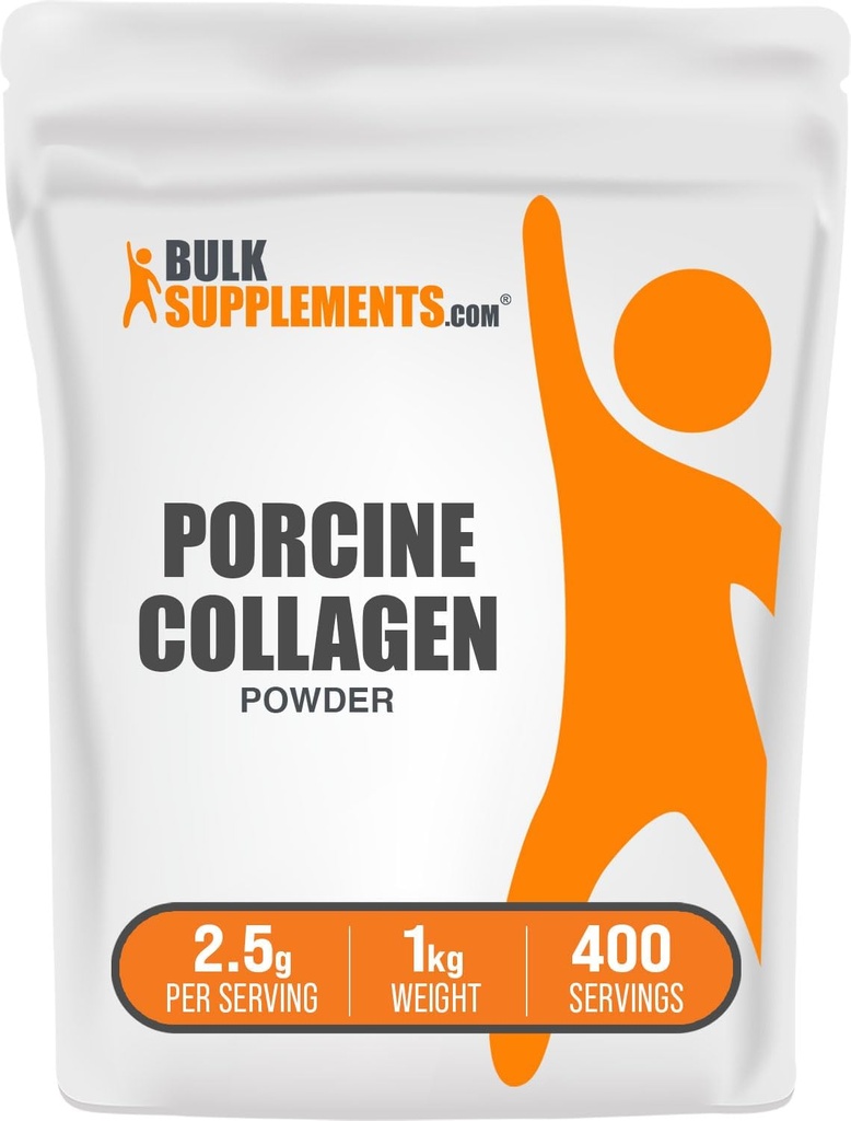 bulk Assupports.com 波辛科拉根粉末 - 水解科拉根,Peptides - Gluten Free,每服2500毫克,5kg(11磅)(包装5)
