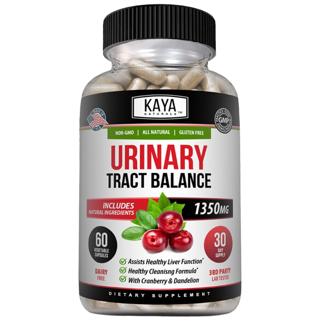Kaya Naturals - D-Mannose - Urinary Tract UT Cleanse & Bladder Health - 用Cranberry, Hibiscus & Dandelion Root - D Mannose Capsules Cranberry 增购 - 60 Veggie Capsules