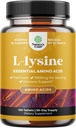 Natures Craft L-Lysine Free Form Capsules - 眼科健康口腔护理高强度L-Lysine补充物 Collagen合成和免疫支持 - 基本氨基酸 - 每服药1000毫克 - 100个计数