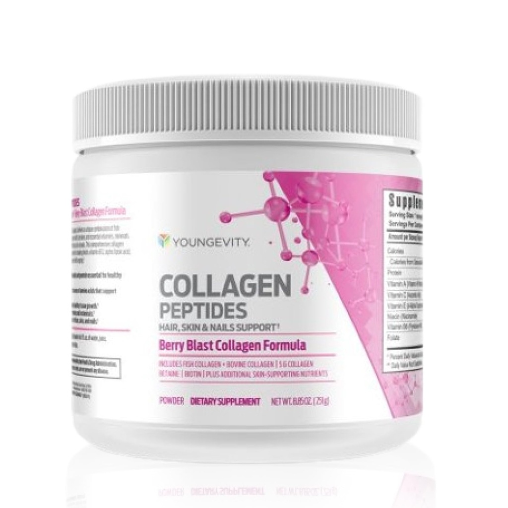 青春Collagen Peptides Powder – 头发,皮肤和钉子支持水解的I型和II型,Biotin,维生素B12,抗氧化剂和Alpha Lipoic Acid – 联合与骨质健康 – Berry Flavor – 251g