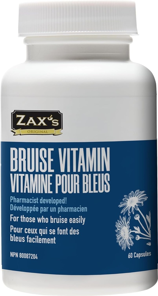 ZAX的布鲁斯维生素药剂师开发了布鲁斯增生剂 Potent Bruising Swelling 减生剂, 锌, 维生素K, D3, Ascorbic Acid, Citrus Bioflavoids, 60 Caps, Combine Arnica Bruise Cream