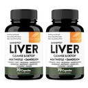 Sandhu's Liver Cleanse Detox & Reference support | 70 Capsules (Pack of 2) | 草药补充 liver Health | 牛奶 牛排 Dandelion 根 Androogris 配有 8 矿物