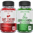 60 Ashwagandha Gummys + 60 Tart Cherry Gummys - Ashwagandha Boosts 能量水平与强化免疫系统 - Tart Cherry 拥有高级的Uric酸清洁剂,用于即时止痛 Reli