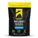百分百Whey蛋白粉 - 工作后Whey蛋白单质,零人工火花和甜菜,Gluten Free,5.5g BCAA,2.6g Leucine,无味2磅