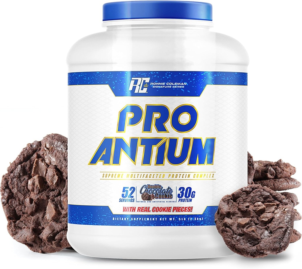 罗尼·科尔曼签名系列 Whey蛋白粉配有BCAA和EAA,Creatine for Recover and Lean Muscle支持,30g Protein per service,双巧克力饼干,5Lb