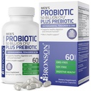Bronson Men's Probiotic 50亿 CMU Plus Prebiotic with Ashwagandha, Fenugreek & Zinc, 支持健康消化和免疫功能 非GMO, 60 蔬菜卡普尔
