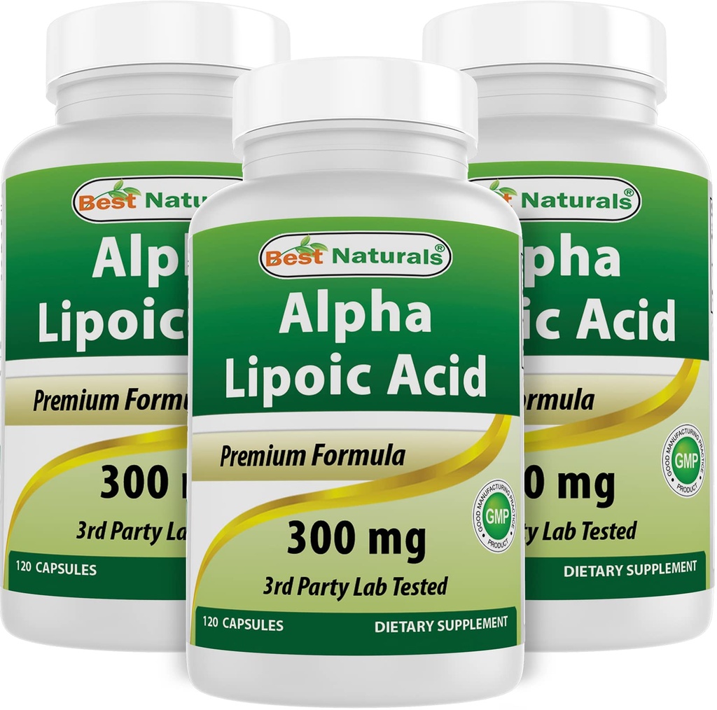 最佳天然物 Alpha Lipoic Acid 300 mg 120 capsules (120个计数(3包))