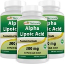 最佳天然物 Alpha Lipoic Acid 300 mg 120 capsules (120个计数(3包))