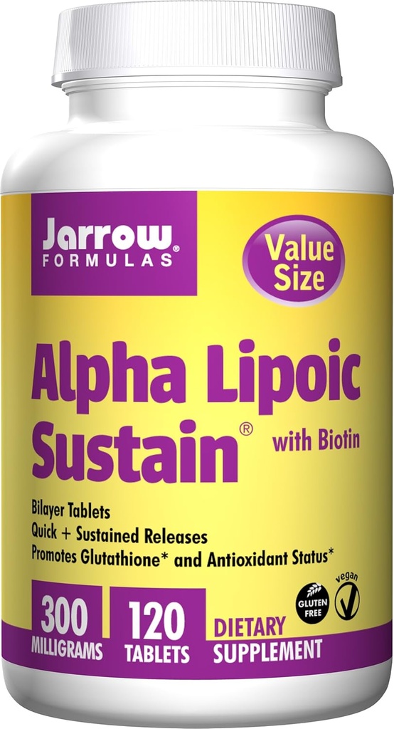 Jarrow 公式 Alpha Lipoic 维持 300, 值大小, 300 Mg, 120 维持平板电脑( 3- Pack)