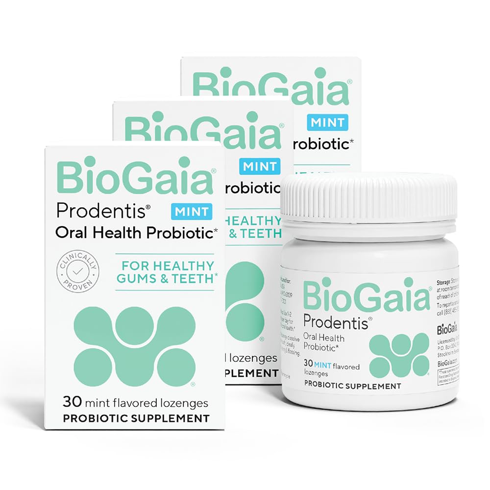 BioGaia Prodentis 3-Pack 牙科良药 Lozenges 推广健康口服和牙齿 防御牙科问题 补充口服微生 改善口服健康 · Mint Flavor 90天供应