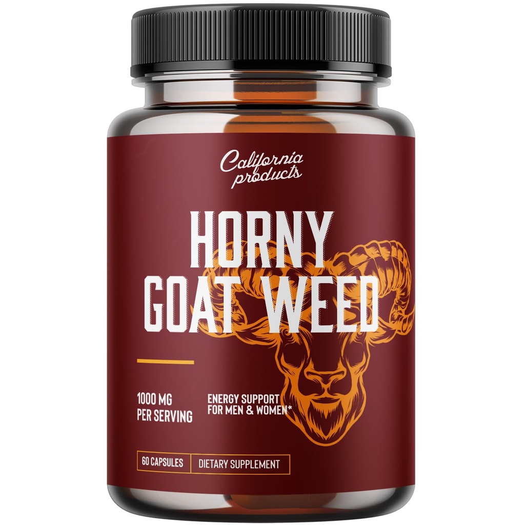 Horny山羊杂草综合体 - 雄性增强药丸和天然睾丸激素促进器,用于男性性能 工作前补充肌肉生长