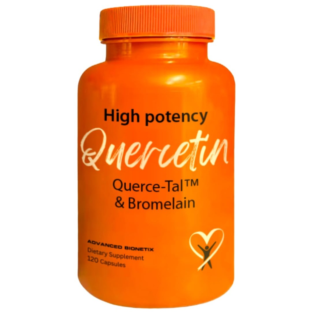 Querce-TalTM Quercetin + Bromelain 120 Veg Capsules → 高概率增强吸收生物利用率. 支持抗氧化剂、火焰事件、心脏免疫健康、包装
