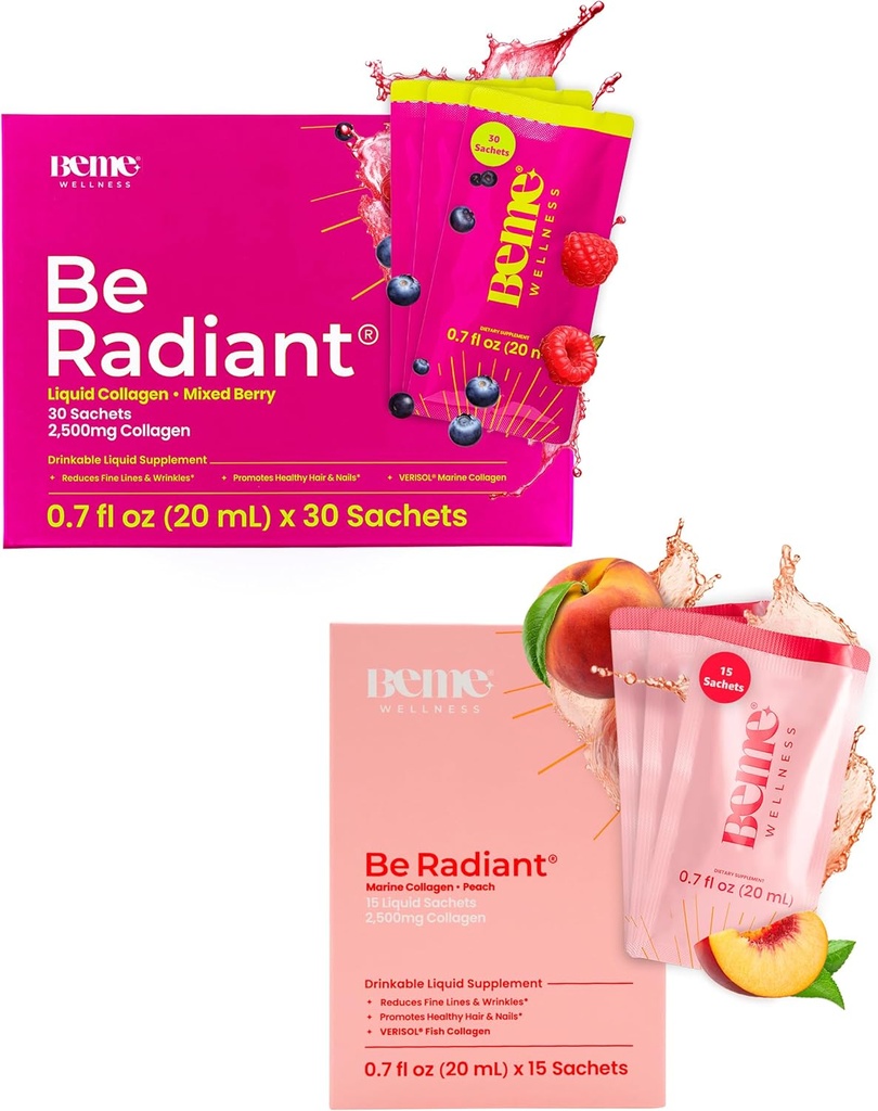 BeMe BeRadiant Peach & Berry Bundle - 液体凝胶饮料补充剂