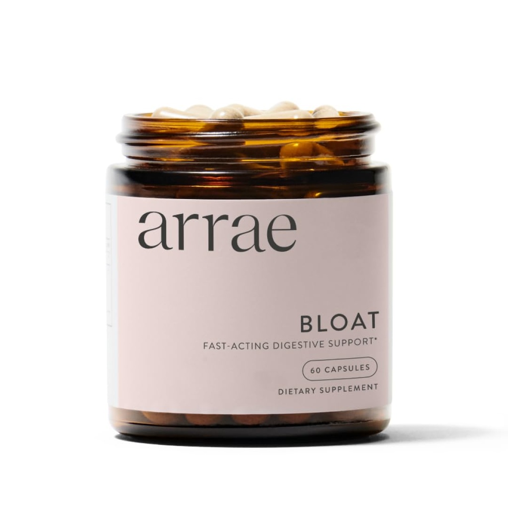 Arrae 快动作 Bloating Relief 消化酶,所有天然 Bloat, 气体和消化不良的 Capsules, 60 Counts