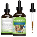 婴儿健康(Petwelling Young at Heart for Dogs) - 心脏健康,循环和心血管系统,霍桑,Motherwort, Schisandra - 兽医-草药补充4 fl oz (118毫升)