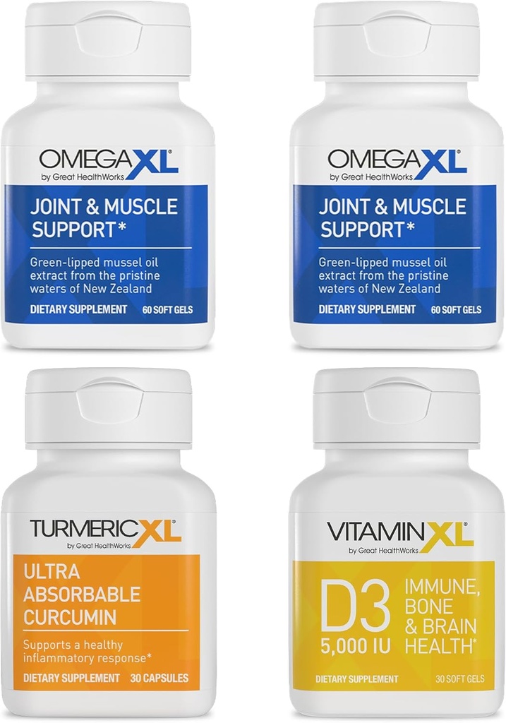 OmegaXL 免疫支持包 - (2) 60 计 + TurmericXL + VitaminXL D3 - 支持最佳免疫健康(包 4)