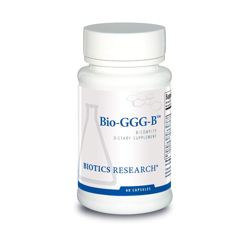 生物研究 Bio GG B, B 复合体, B 维生素的生化激活形式, Thiamin, Riboflavin, Niacin, B6, B12, Folate Produce Energy, 优化正模,心血管健康 60 Capsule