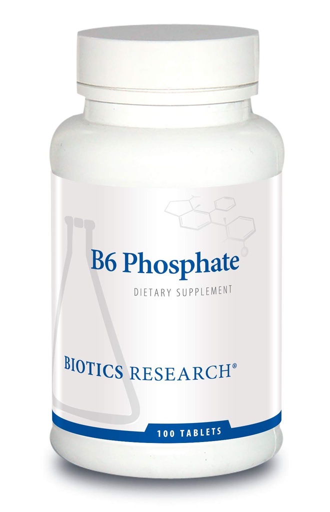 生物研究 B6 磷酸乙酯 维生素B6的生物活性形态(pyridoxal-5-磷酸),支持免疫功能,代谢,心血管健康 100片