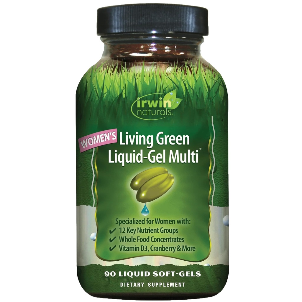 Irwin Naturals Living Green Liquid-Gel Multive for Women - 90 液态软胶