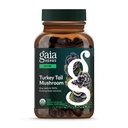 Gaia Herbs Turkey Tail Mushroom - 帮助维持肝脏健康的免疫辅助剂 - 有机土耳其 Tail Mushroom 水果加工体提取器 - 120 Vegan Capsules