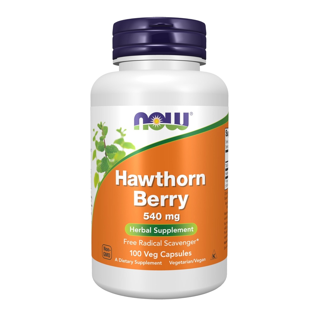 Now Foods Supplements, Hawthorn Berry 540 mg, Free Rightial Scavenger *,草药Supplements, 100 Veg Capsules (原始内容存档于2013年).