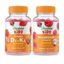 活生生的维生素D3 + 维生素K2 Kids + 镁 Kids, Gummys Bundle - Great Tasting, Vitamin Supplement, Gluten Free, GMO Free, Chewwable Gummy (英语).