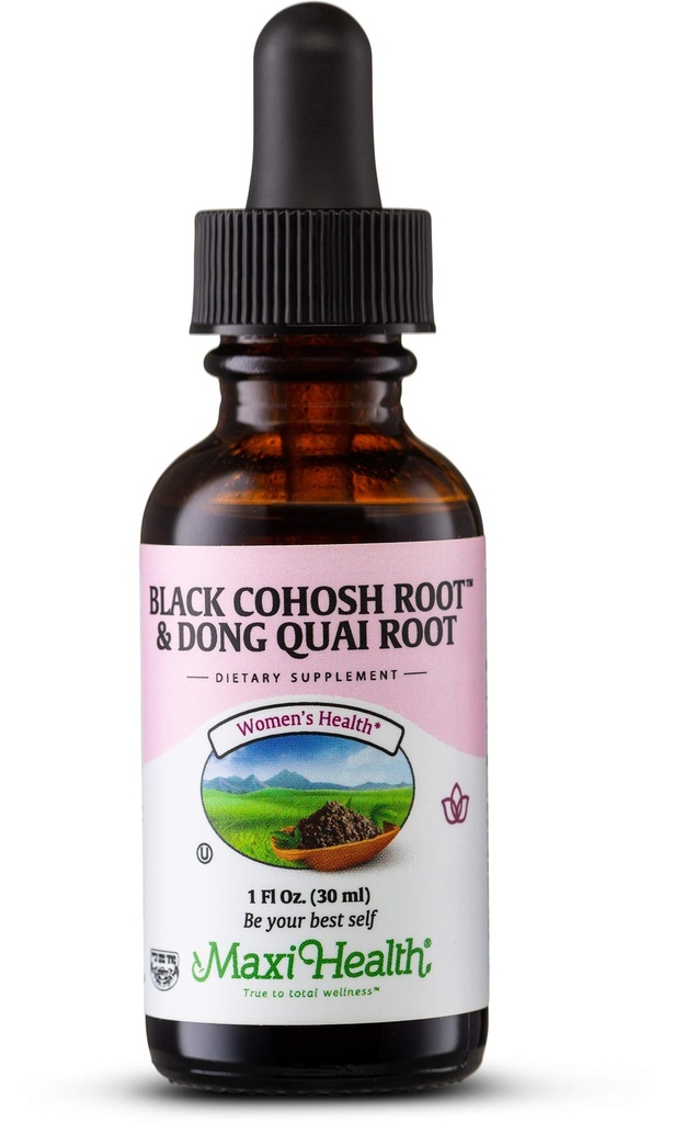 Maxi Health Black Cohosh Root and Dong Quai Root 提取器 - 女性公式, 1 Fl Oz瓶 - 科舍尔