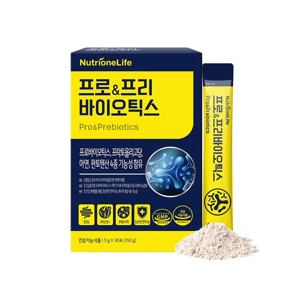 Pre & pro Biotics, 1 Billion CPU, 粉末型韩国 Probiotics, 多排Probiotic Blend, 支持消化性健康, 包含锌和泛神酸