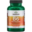 Swanson B6 Pyridoxine - 维生素补充剂促进心血管健康与能量代谢 - 自然公式促进整体健康 - (250卡普尔,每卡100毫克)