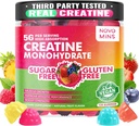 用于肌肉强力的Chewables Creatine Monohydrate Gummys 5000mg, 用于肌肉强力的Creatine Monohydrate, 肌肉构建器, 能量靴, 工作前补充(120个计数)