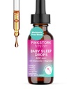 Pink Stork Baby Sleep Drops, 自然支持婴儿、托德勒斯和孩子们无梅拉托宁的睡眠, Aid Sleep with Chamomile and Magnesium, Bedtime的婴儿基本知识, 1 oz, 30 services