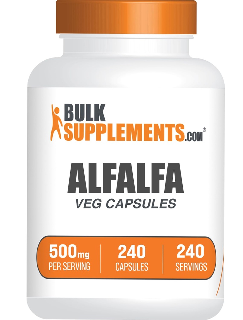Bulk Assupports.com Alfalfa Capsules - Alfalfa Capsules - Alfalfa Supplements - Alfalfa Capsules - Gluten Free, 1 Capsule per Service, 240 Veg Capsules (Pack of 1) (中文(简体) ).