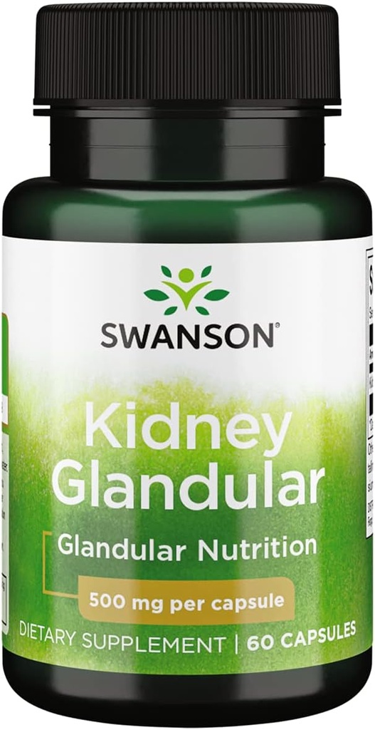 Swanson Raw Kidney Glandular 500 毫克 60 卡普尔