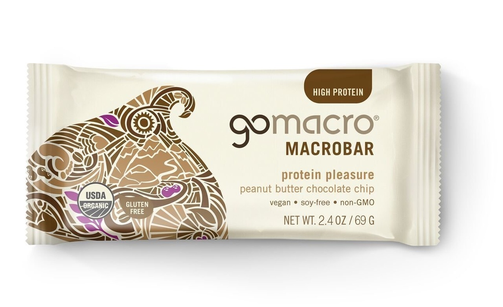 GoMacro,蛋白质快乐酒吧,花生酱巧克力片,2.4 oz