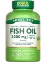 自然真理 Omega 3 鱼油 2000 mg → 125 液态软胶 → Burpless, Lemon Flavor Pills → Non-GMO和Gluten Free Supplement
