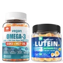 无糖Lutein 20mg 40mg & Vegan Omega3 Gummys 1280mg