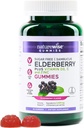 NatureWise Sambucus 长老莓果汁 - 无糖 - 儿童与成年人每日免疫支助补助*,有维生素C,D3,锌 - Vegan,Gluten Free,Non-GMO - 90 Count [45日供应]