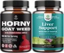 Horny Goat Weed for Men - Stamina & Energy和Liver Cleanse Detox & 维修的超强雄性补充剂 - Silymarin Milk Thetle with Dandelion Root Choline Beetroot Artichoke 提取器