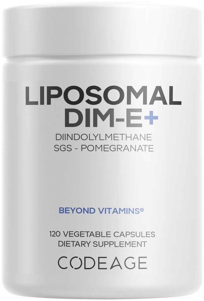 代号 Liposomal DIM 补充剂 - 供应 4个月 DIM 维生素和 SGS, 石榴, 布朗科利, 维生素 E 异构体 托科菲罗尔 Alpha Beta Gamma Delta - Liposomal 配方 - 无胶囊 - 120 Capsules