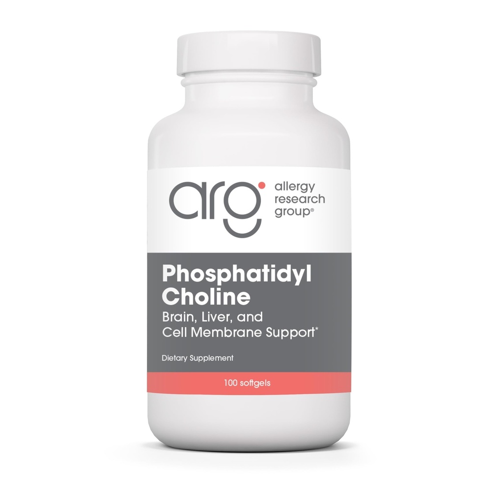 过敏性研究小组 Phosphatidyl Choline 补编 - Lecithin Capsules, 肝脏消化酶,脂肪消化酶支持, 脂肪肝脏的Choline 补编, 1540mg Softgels - 100 Count