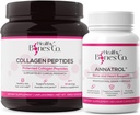 Annatrol Bone 支持 & FORTIBONE Collagen Peptiides w/FORTIGEL, VERISOL - 完整的Bone, 联合, 皮肤, 头发, 钉子和元件支持 \\ 1个月供应(Tub, 390g)