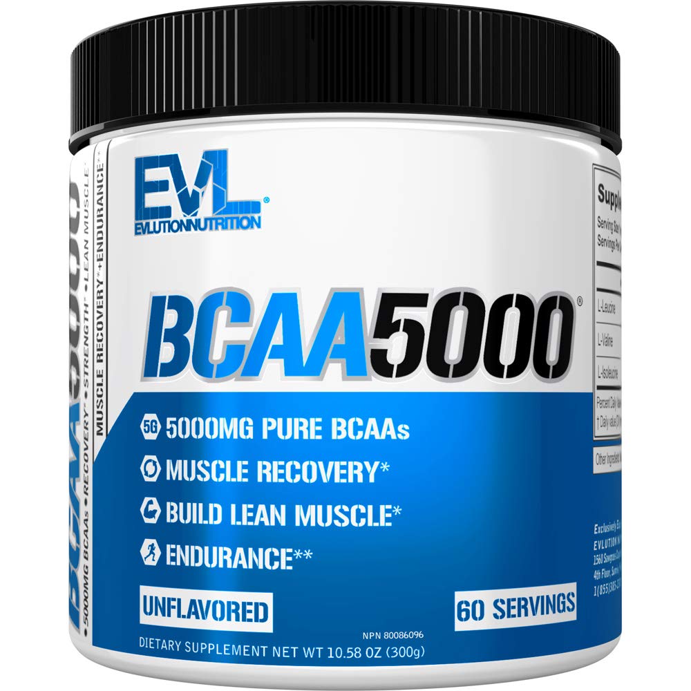 Evlution EVL BCAAs 氨基酸 粉末 - BCAA 粉末后恢复饮料和刺激 自由 工作前能源 饮料 - 5g 分支链 氨基酸 对男性的补充 - 不受欢迎的粉末