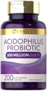 Carlyle Acidophilus Probiotic Capules for Women and Men = 5亿 CPU = 200 药丸 = 乳房杆菌 补充 = 非GMO 和 Gluten Free
