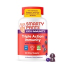 SmartyPants Kids 豁免长莓果汁:儿童免疫支持补充品,维生素C,维生素D,维生素B6和B12和锌,Gluten Free,长莓果汁,60 Counter(30天供应)