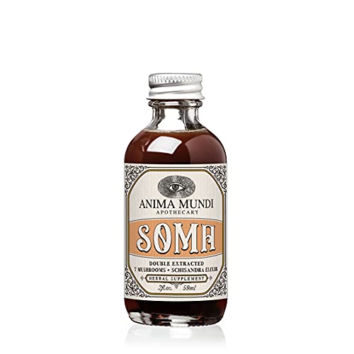 Anima Mundi Apothecary Soma 7 蘑菇 适应性艾利西尔-与Reishi,Chaga,Lions Mane & Cordyceps-Vegan Immune 支持丁克提(2oz)的蘑菇液提取丁克提尔(2oz)
