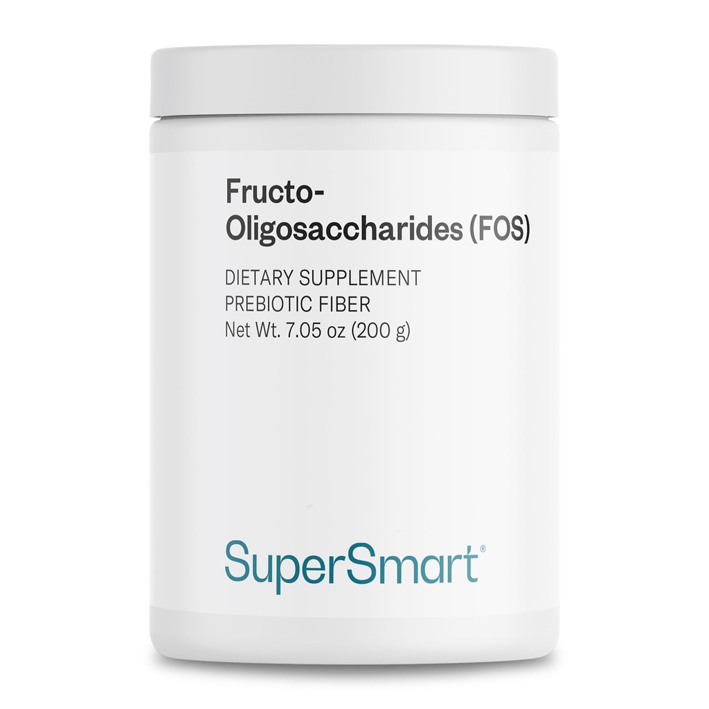 超级智能 - Fructo Oligosaccharides Powder (Prebiotics FOS) - Oligofructose 胰岛素 - 纤维增生 - 肠胃花 & Gut健康 - 消化支持 - QQ 非GMO & Gluten Free - 200克
