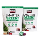 FORCETOR Smarter Greens Superfood Chews, 2-Pack, Greens 和 配有Probiotics, 抗氧化剂的超级食品 和 Fiber, 支持消化的绿色补充, Nitric Oxide, 和 Energy, 120 Soft Chews