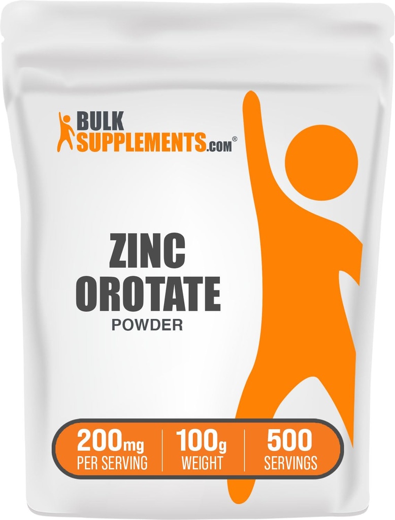 Bulk Assupports.com 锌矿石粉 - 锌矿补充品,用于免疫支持 - Gluten Free, 每人200mg, 100g (3.5 oz) (Pack of 1)