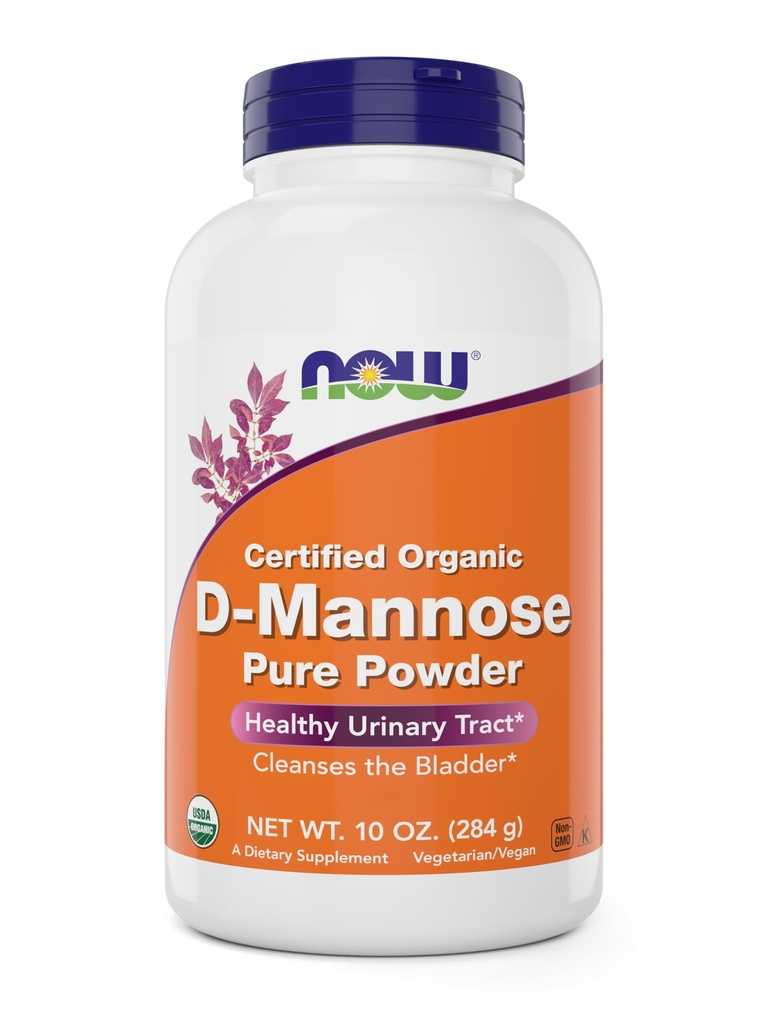 Now食品纯净,有机D-Mannose 10 oz粉 - Bladder cleanse and Urinary Tracts 健康补充 - 非GMO - Vegan 友好 - 每服2克
