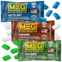 MEG Gum - 军用能源 Gum - 每块100mg的咖啡因 - 15件样品包 - 能量和焦点促进表演